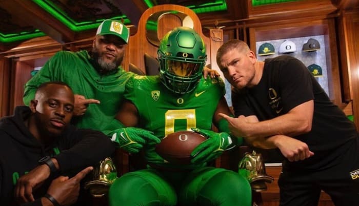 Tony Washington Jr., Tony Tuioti and Tosh Lupoi during a photoshoot with Xadavien Sims.